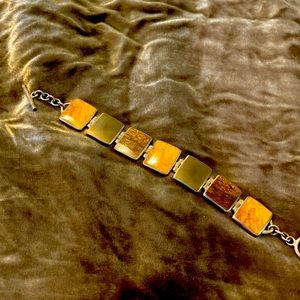 An elegant gift! Silpada Designs .925 sterling silver & stone bracelet.